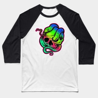 snake and skull Baseball T-Shirt